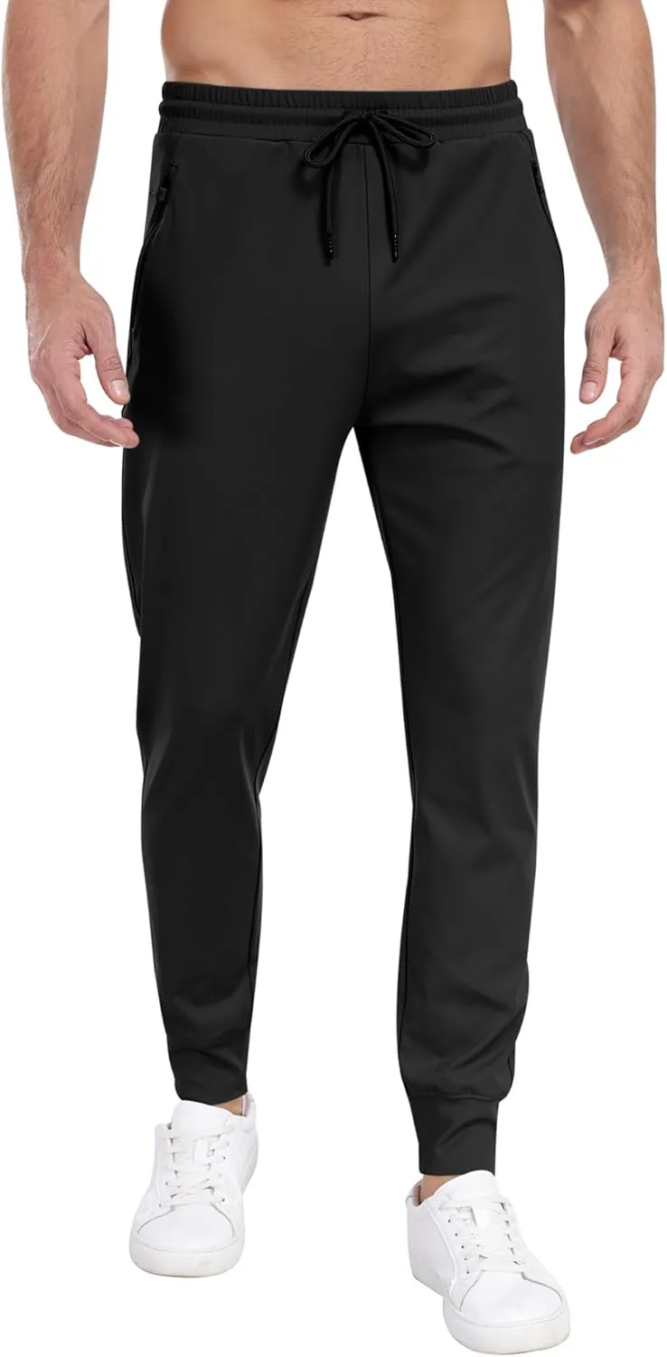 3 Pack Men's Sweatpants with Zipper Pockets,Workout Gym Traning Track Joggers Pants for Men Running Jogging Pants