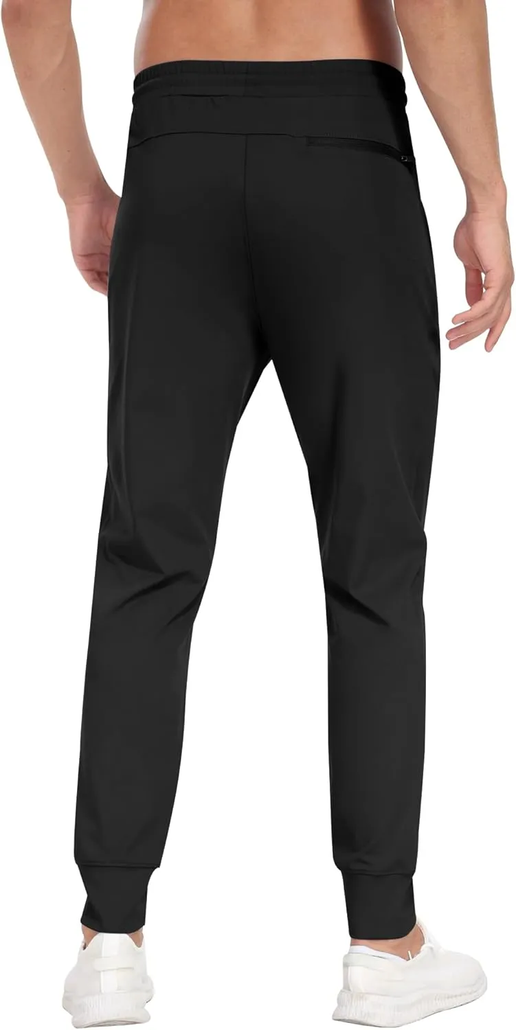 3 Pack Men's Sweatpants with Zipper Pockets,Workout Gym Traning Track Joggers Pants for Men Running Jogging Pants