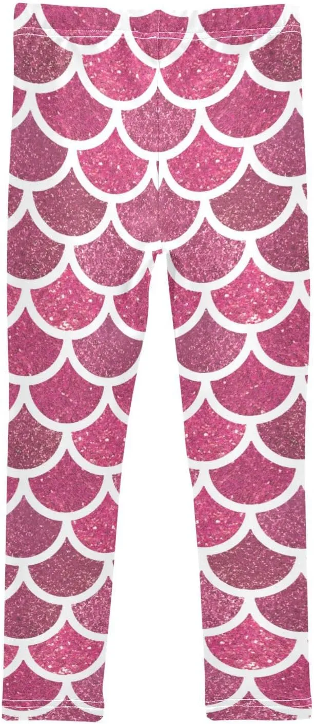 Aflyko Girls' Leggings Kids Workout Pants Dance Tights Ankle Length 4-10T