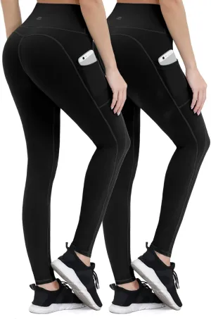 ALONG FIT Anti-Nail Leggings for Women, Non-See-Through Yoga Pants with Phone Pockets, Tummy Control Full-Length/Capri Tights
