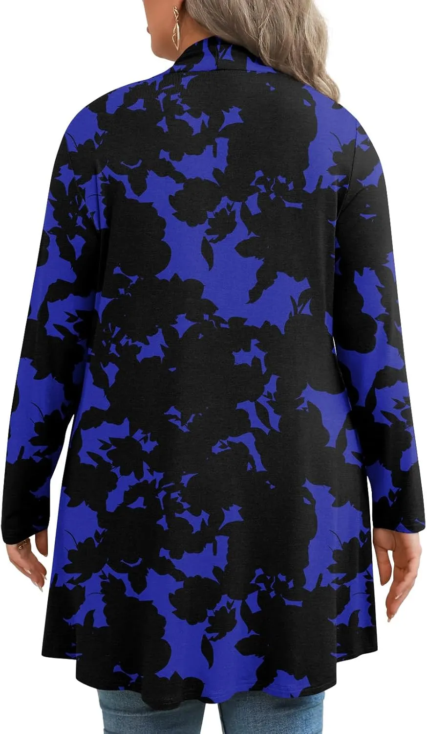 Anymiss Womens Plus Size Cardigan 2025 Spring Lightweight Jacket Summer Long Sleeve Kimono 1X-5X