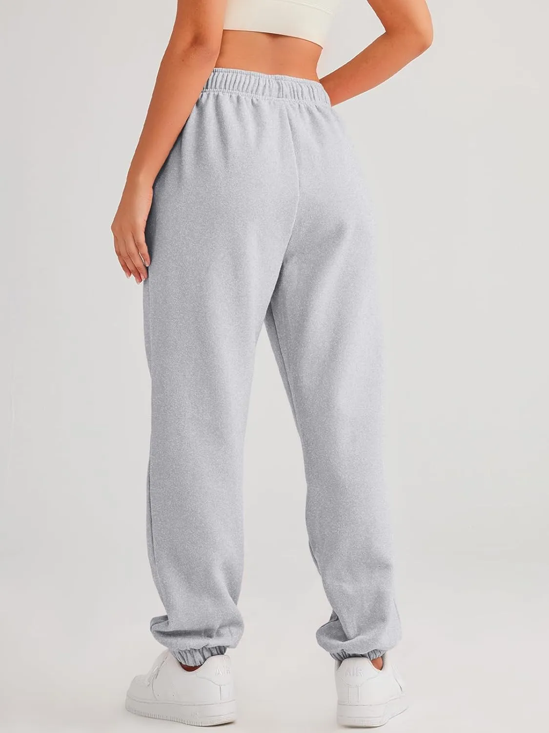 AUTOMET Women's Casual Baggy Fleece Sweatpants