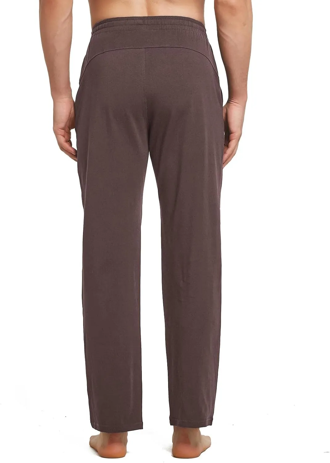 baleaf Men's Sweatpants Casual Lounge Cotton Pajama Yoga Pants Open Bottom Straight Leg Male Sweat Pants with Pockets