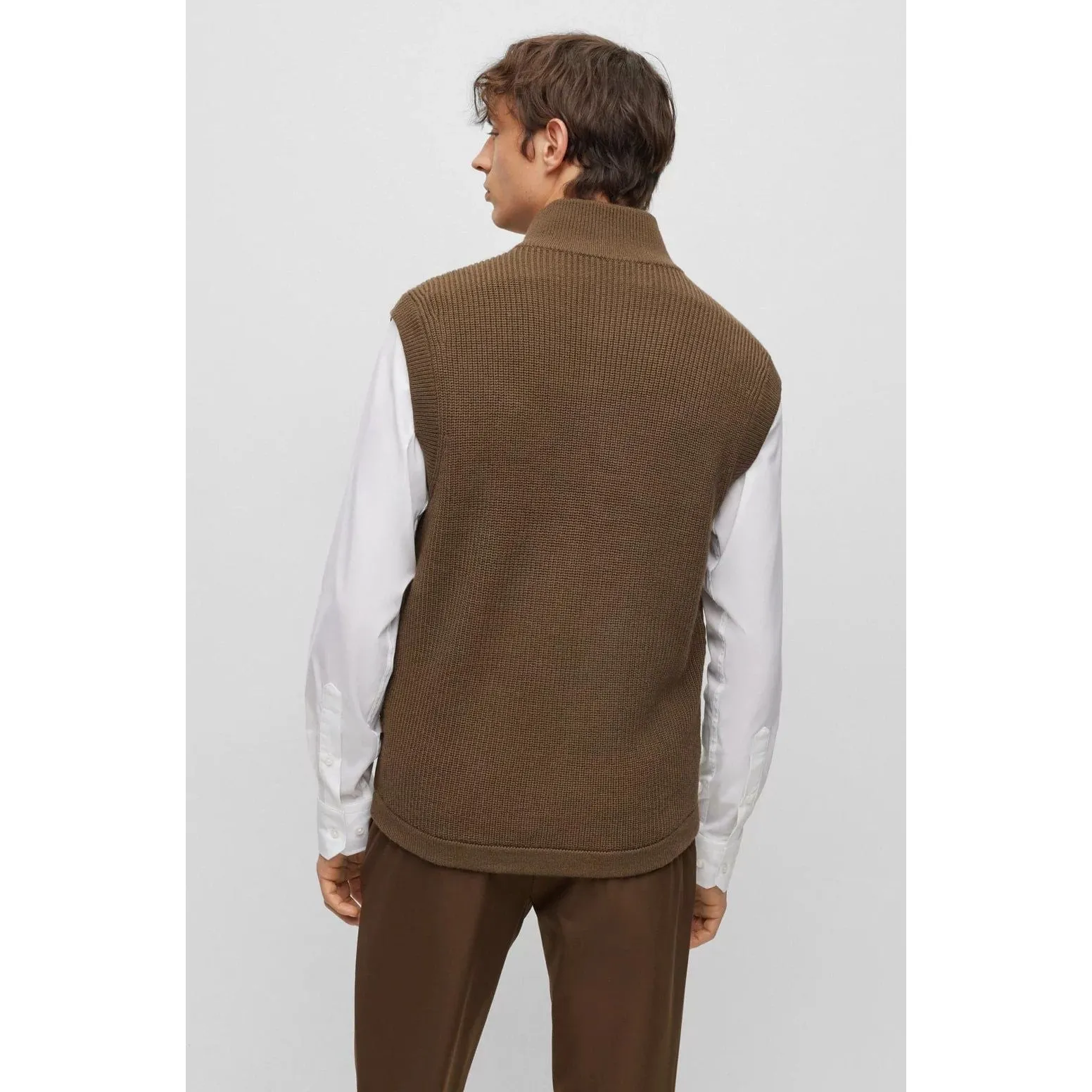 BOSS REGULAR-FIT GILET WITH LOGO PATCH