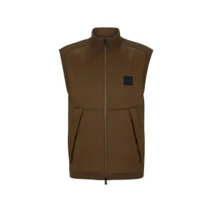 BOSS REGULAR-FIT GILET WITH LOGO PATCH