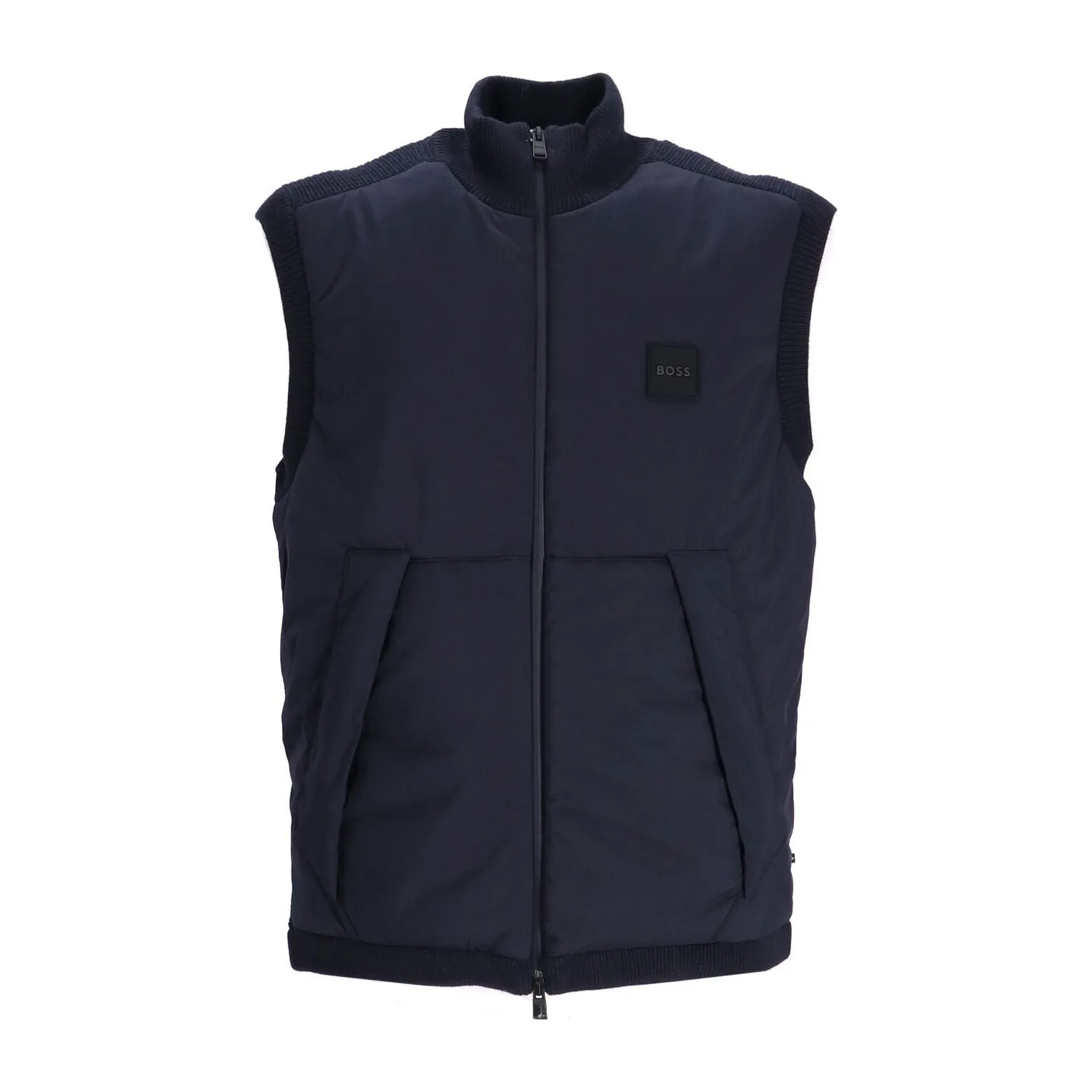 BOSS REGULAR-FIT GILET WITH LOGO PATCH