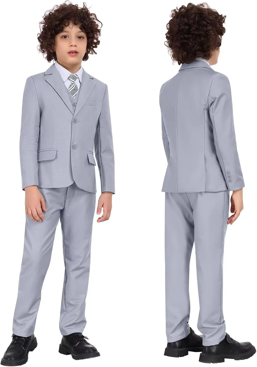 Boys Formal Suit Set Kids 3 Piece Suit Jacket Vest Pants Set Toddler Ring Bearer Outfit Wedding Prom Tuxedo Suits