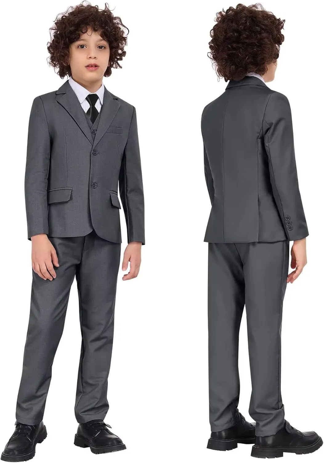 Boys Formal Suit Set Kids 3 Piece Suit Jacket Vest Pants Set Toddler Ring Bearer Outfit Wedding Prom Tuxedo Suits