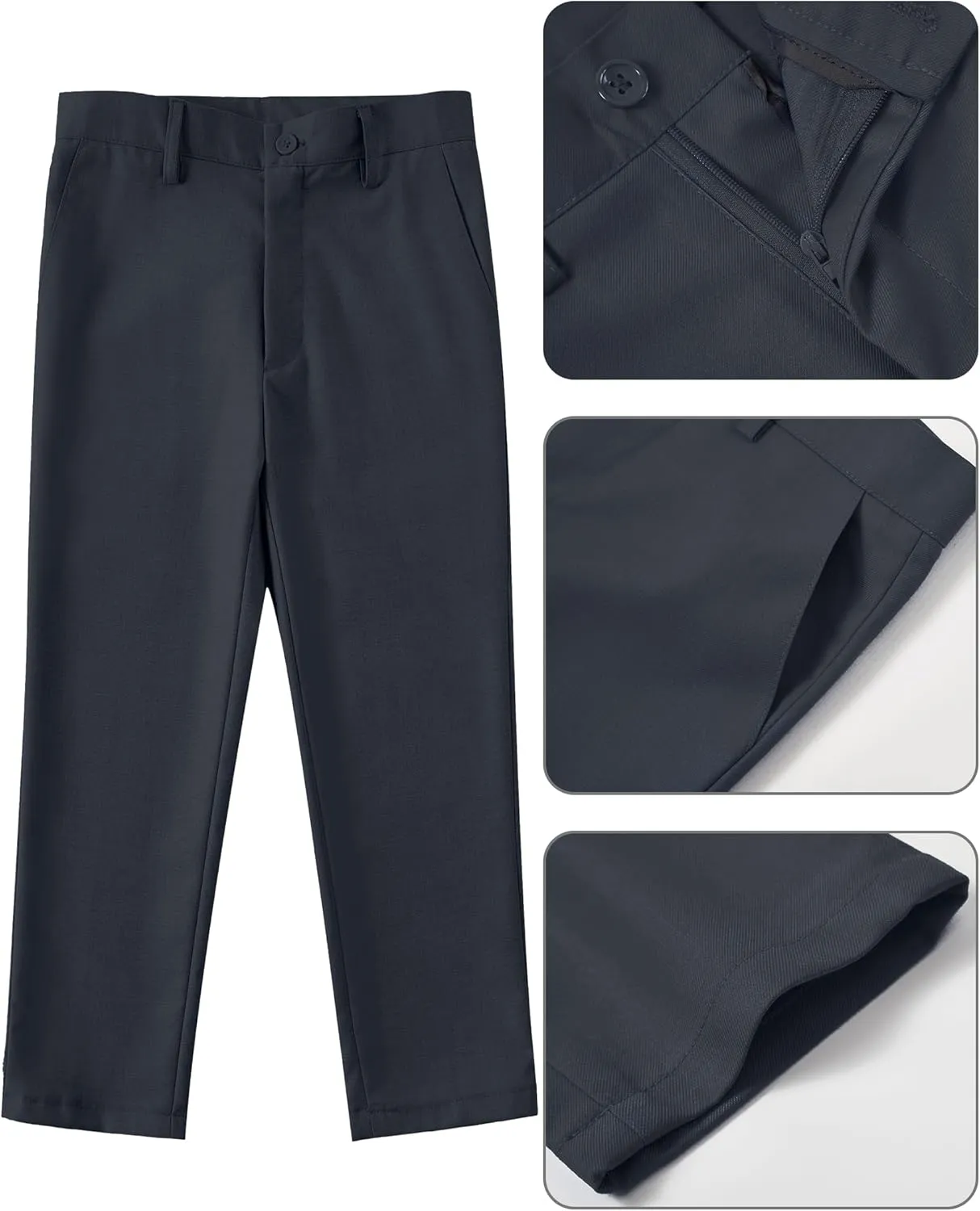 Boys Suit for Kids Tuxedo Vest and Pants Set with Shirt Tie and Bowtie Formal Dresswear