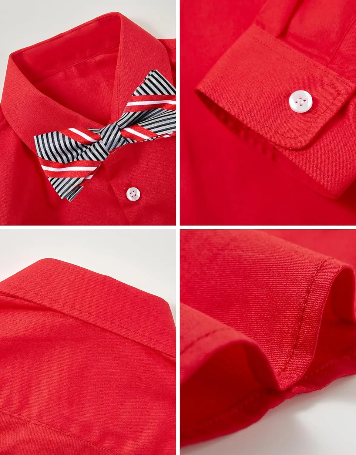 Boys Suit for Kids Tuxedo Vest and Pants Set with Shirt Tie and Bowtie Formal Dresswear