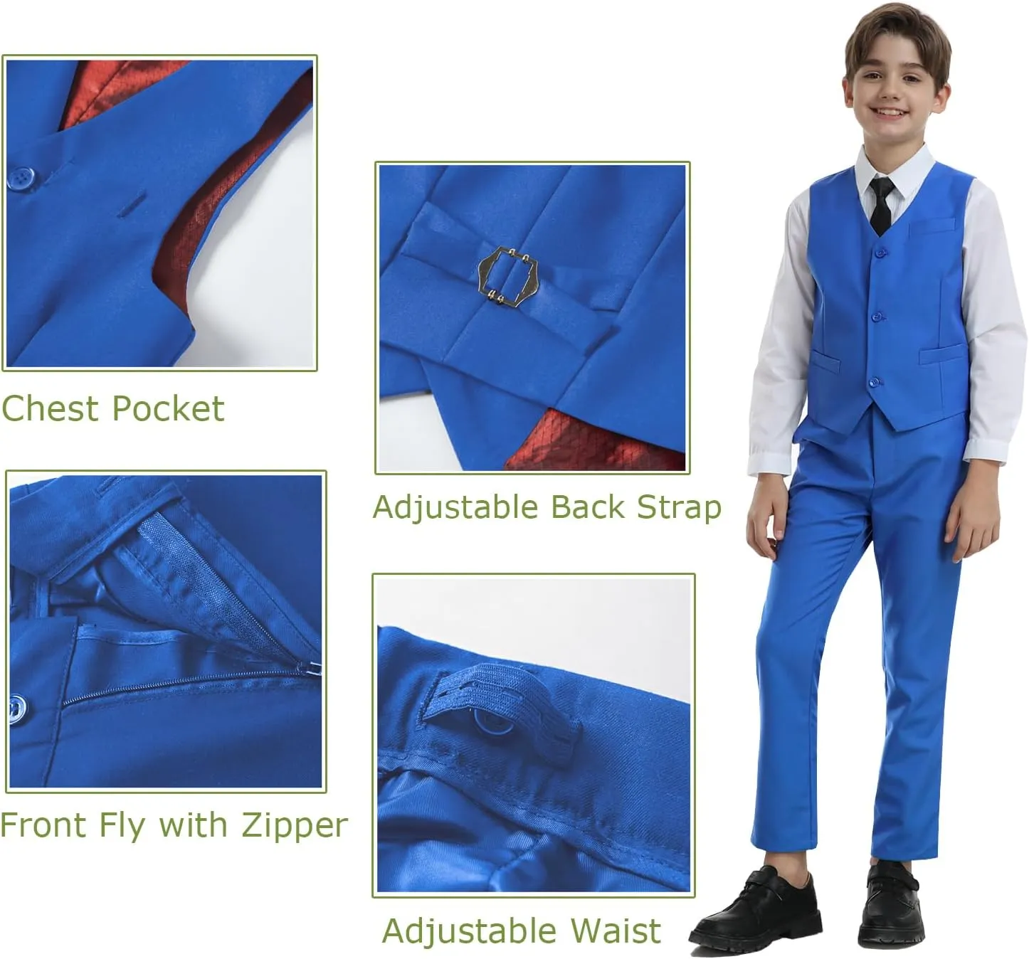 Boys Suits for Kids Toddler Tuxedo Boys' Formal Suit Set Slim Fit Wedding Ring Bearer Outfit