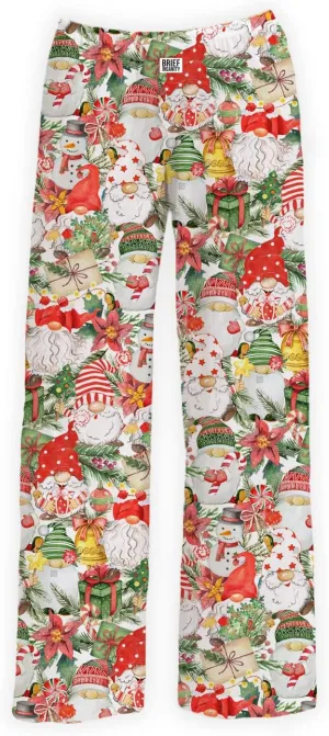 BRIEF INSANITY Holiday & Christmas Themed Pajama Pants Adult Unisex Lounge Wear - Soft & Silky Comfortable Lightweight Pants
