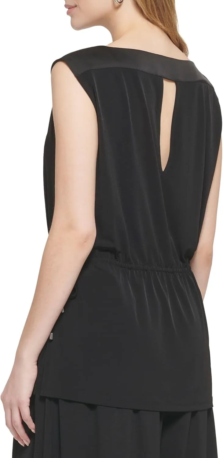 Calvin Klein Women's Knit with Draw String Sleeveless