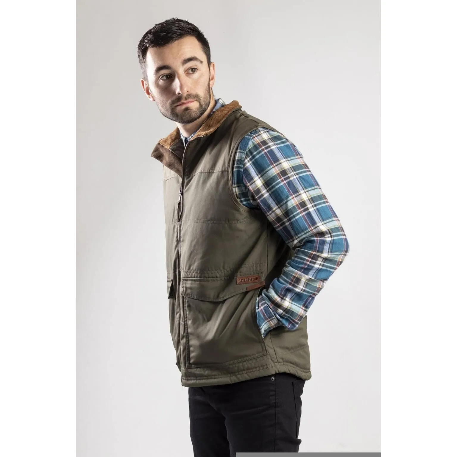 Caterpillar Ag Zip-Up Gilet Vest Mens