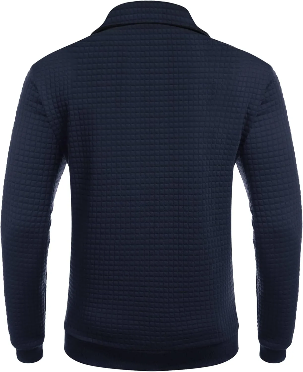 COOFANDY Mens Quarter Zip Sweatshirt Long Sleeve Casual Waffle Pullover Hoodies with Pocket