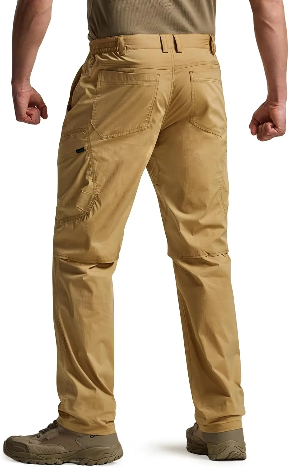 CQR Men's Quick Dry Tactical Pants, Water Resistant Outdoor Pants, Lightweight Stretch Cargo Work Hiking Pants