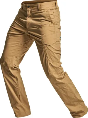 CQR Men's Quick Dry Tactical Pants, Water Resistant Outdoor Pants, Lightweight Stretch Cargo Work Hiking Pants