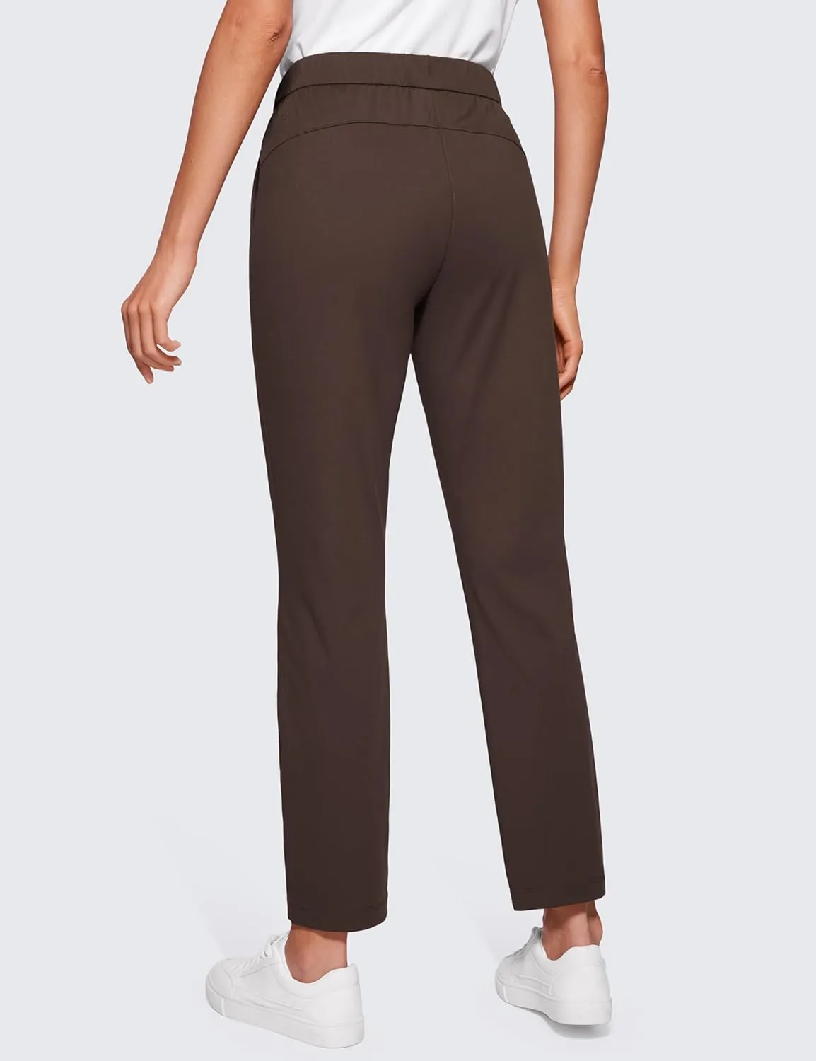 CRZ YOGA Womens 4-Way Stretch Ankle Golf Pants 7/8 Casual Dress Work Athletic Travel Workout Sweatpants with Pockets