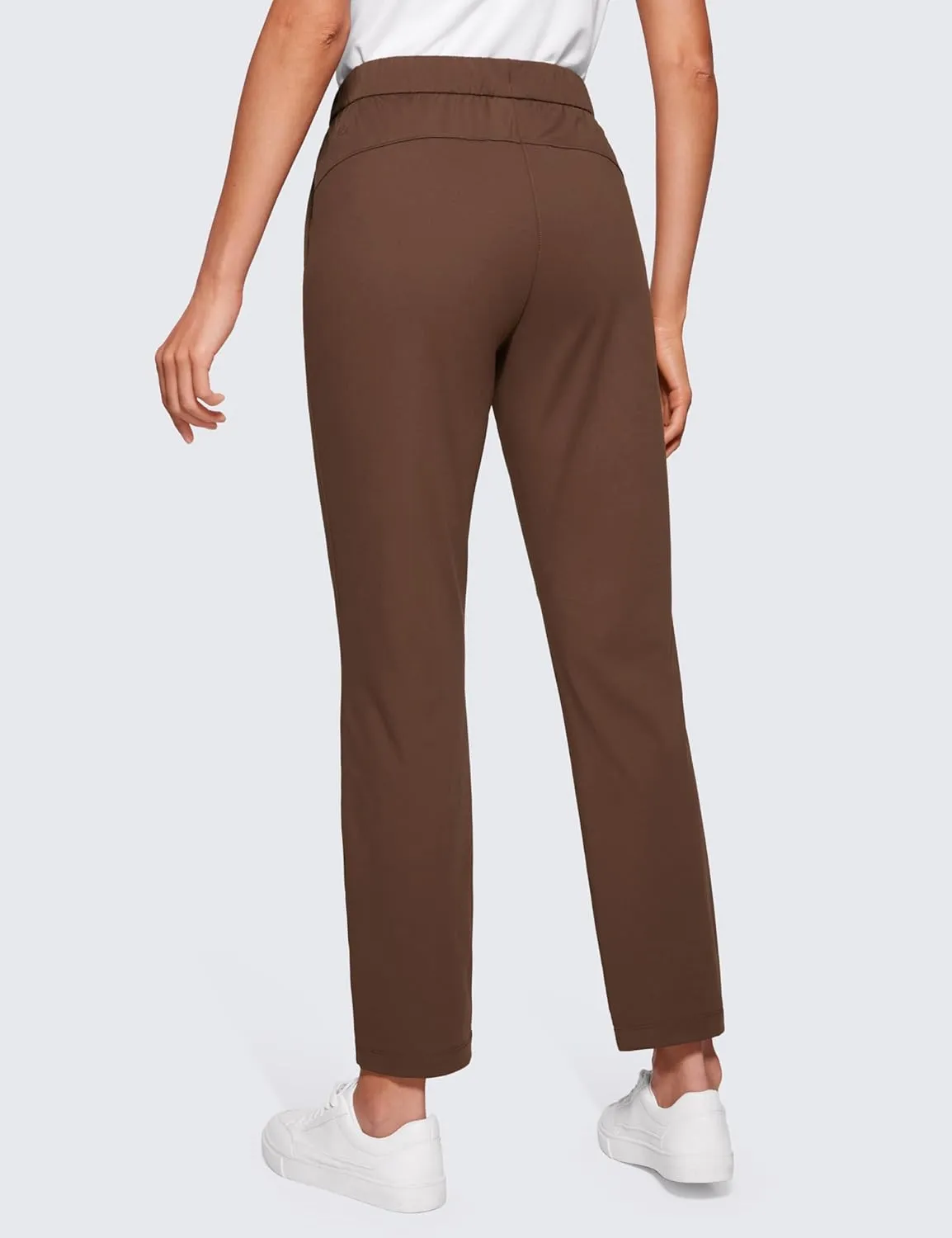 CRZ YOGA Womens 4-Way Stretch Ankle Golf Pants 7/8 Casual Dress Work Athletic Travel Workout Sweatpants with Pockets
