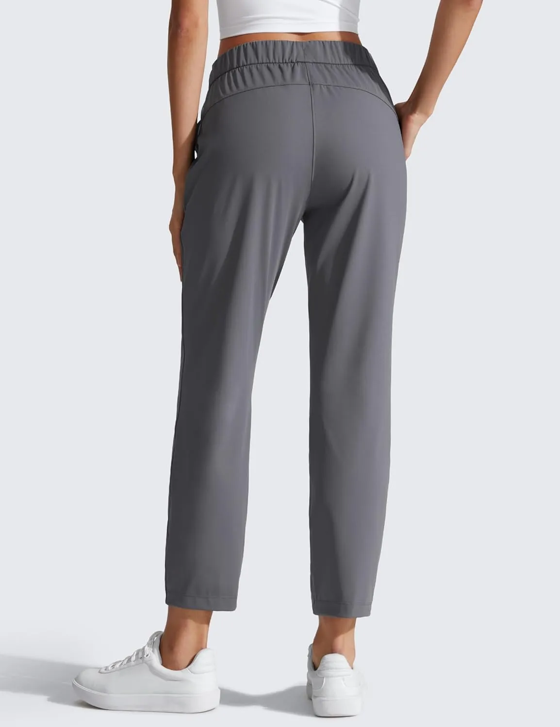 CRZ YOGA Womens 4-Way Stretch Ankle Golf Pants 7/8 Casual Dress Work Athletic Travel Workout Sweatpants with Pockets
