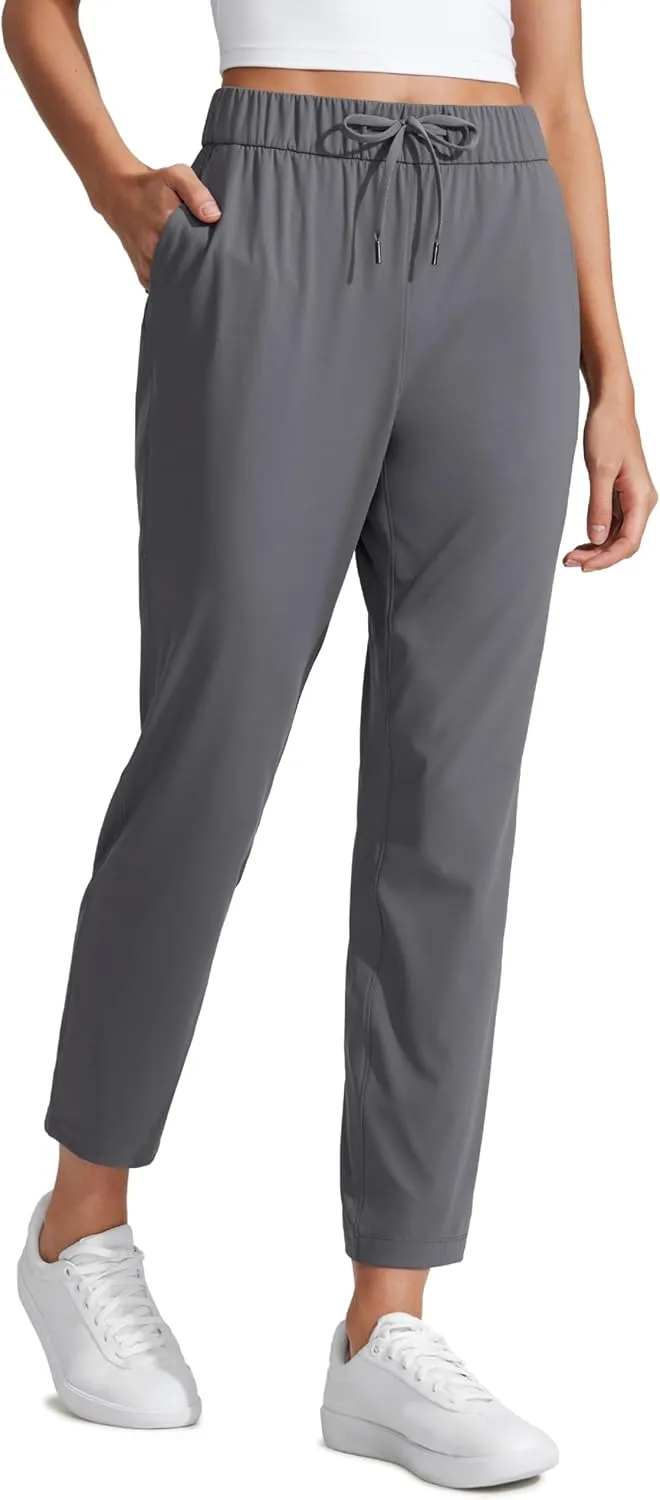 CRZ YOGA Womens 4-Way Stretch Ankle Golf Pants 7/8 Casual Dress Work Athletic Travel Workout Sweatpants with Pockets