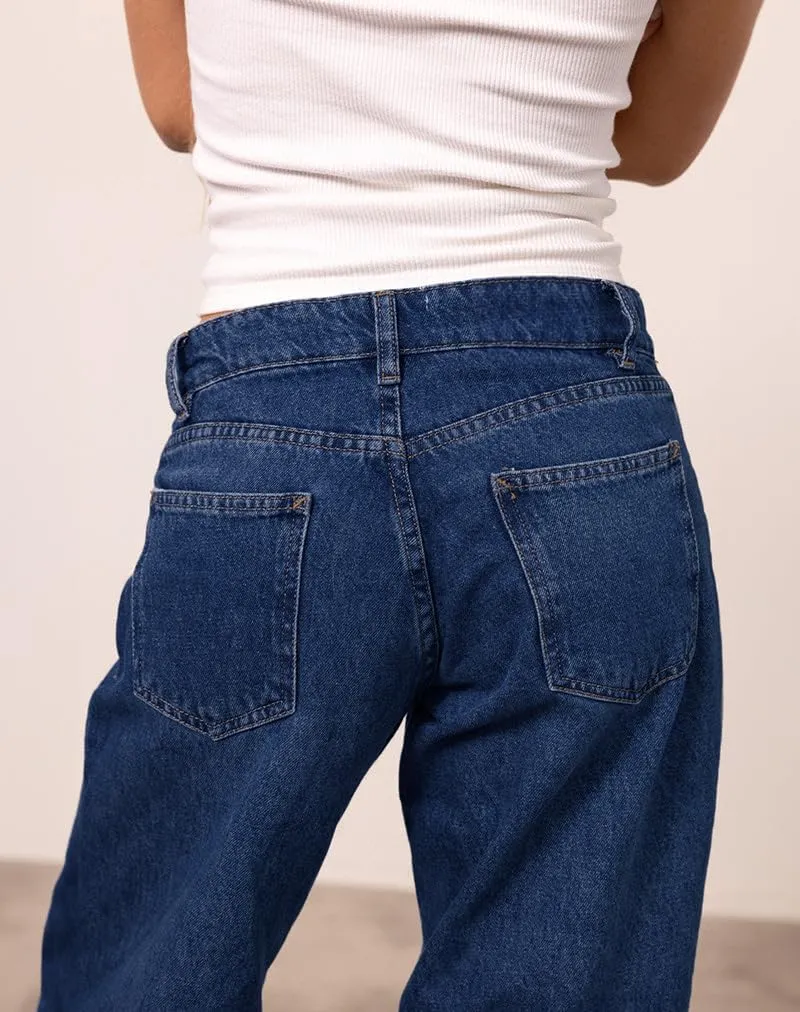 EMMIOL Women's Baggy Boyfriend Jeans Distressed Denim Pants Wide Leg Straight Trousers Streetwear Pants