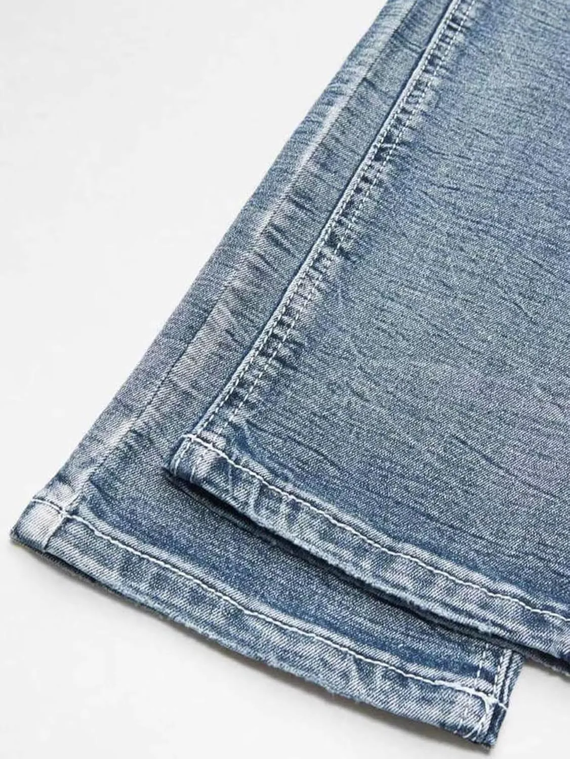 Flamingals Mid Rise Skinny Jeans for Women Trendy Wash Stretchy Butt Lifting Western Jeans with Pocket Back