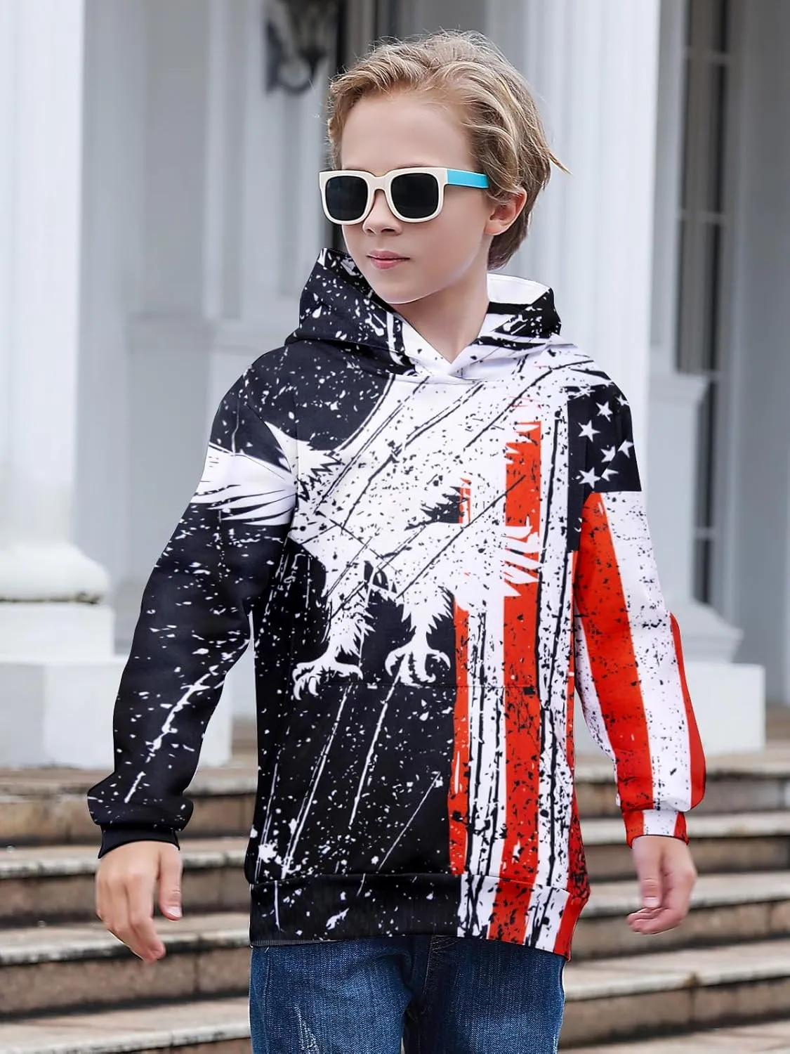 Goodstoworld Boys Girls Warm Fleece 3D Graphic Hoodies Sweatshirt with Pockets Size 5-16 Years