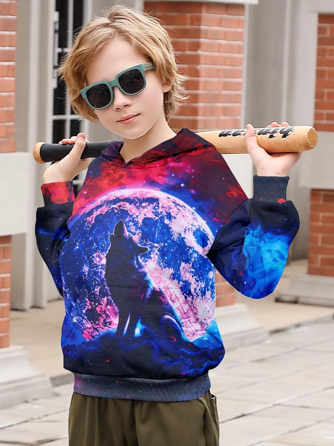 Goodstoworld Boys Girls Warm Fleece 3D Graphic Hoodies Sweatshirt with Pockets Size 5-16 Years
