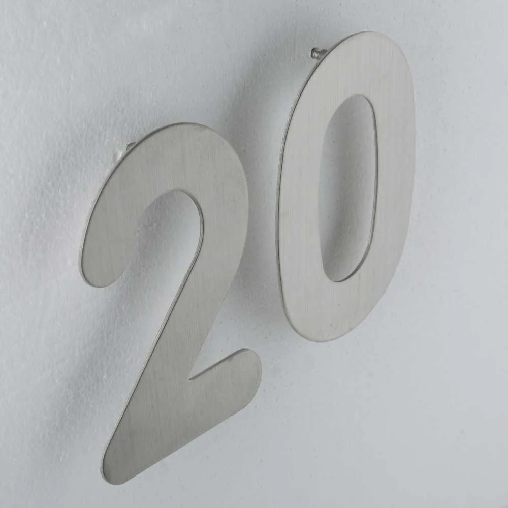 Hansdorf Stainless Steel 150mm House Number 0 Brushed Chrome