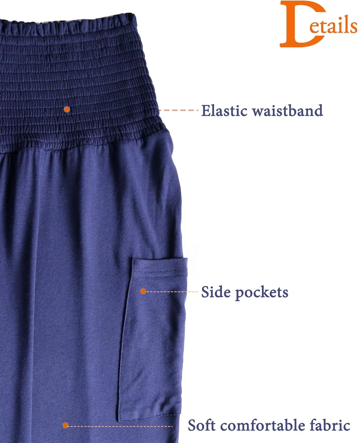 Harem Pants for Women with Pockets, High Waisted Comfy Stretch Loose Sweatpants for Workout, Running, Yoga