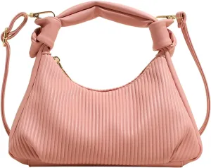 Hobo Purses for Women Trendy Pleated Clutch Purse Top Handle Shoulder Bag Crossbody Handbags