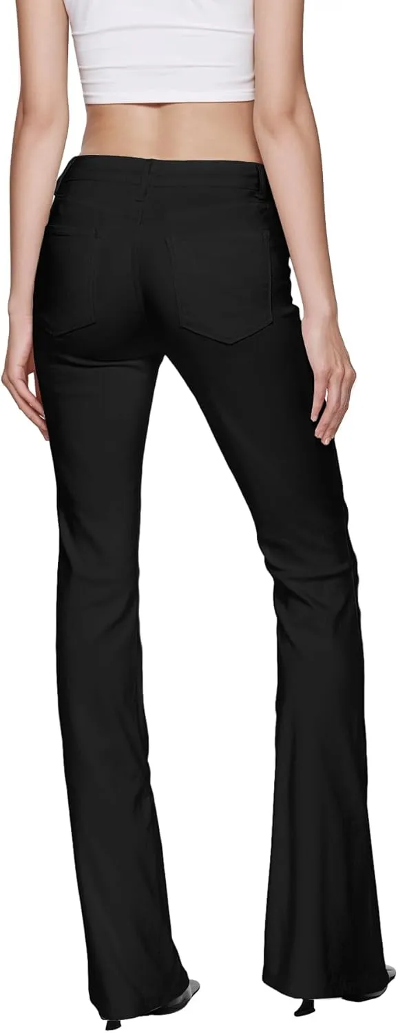Hybrid & Company Womens Hyper Ultra Stretch Comfy Boot Cut Leg Flare Work Casual Pants