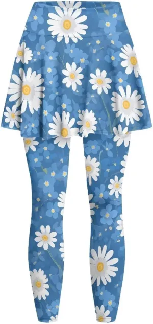 Ladybug Tennis Skirted Leggings with Pocket,Women Turtle Elastic Yoga Legging with Skirt,Forest Comfy Yoga Leggings