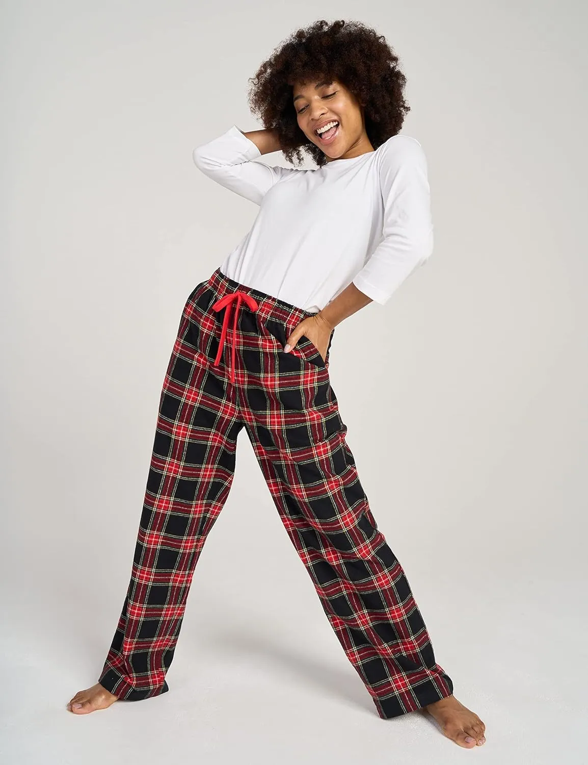 LAPASA Women's Pajama Pants, Comfy Lounge Sleep PJ Pants with Drawstring and Pockets L74 Flannel / L109 Fleece