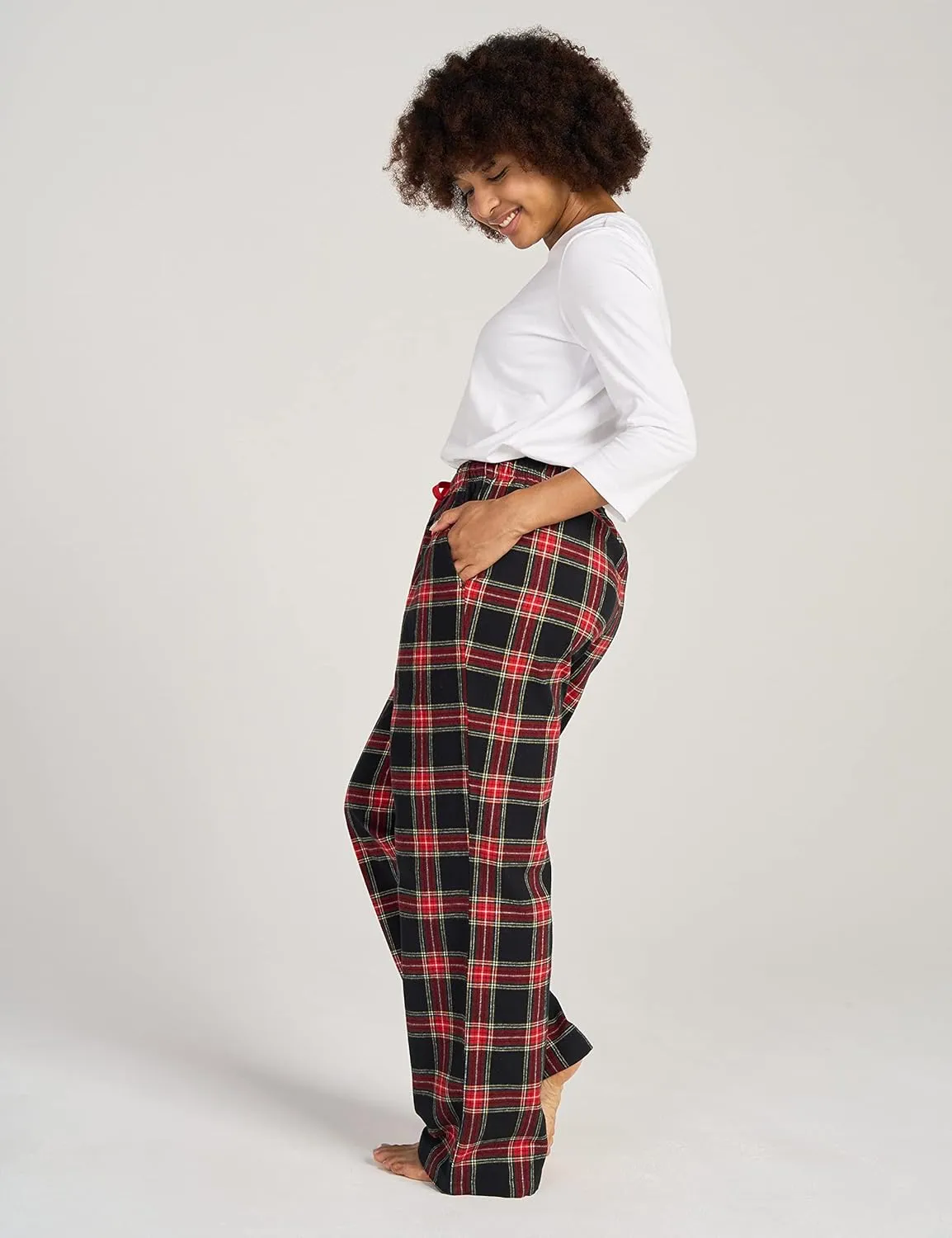 LAPASA Women's Pajama Pants, Comfy Lounge Sleep PJ Pants with Drawstring and Pockets L74 Flannel / L109 Fleece