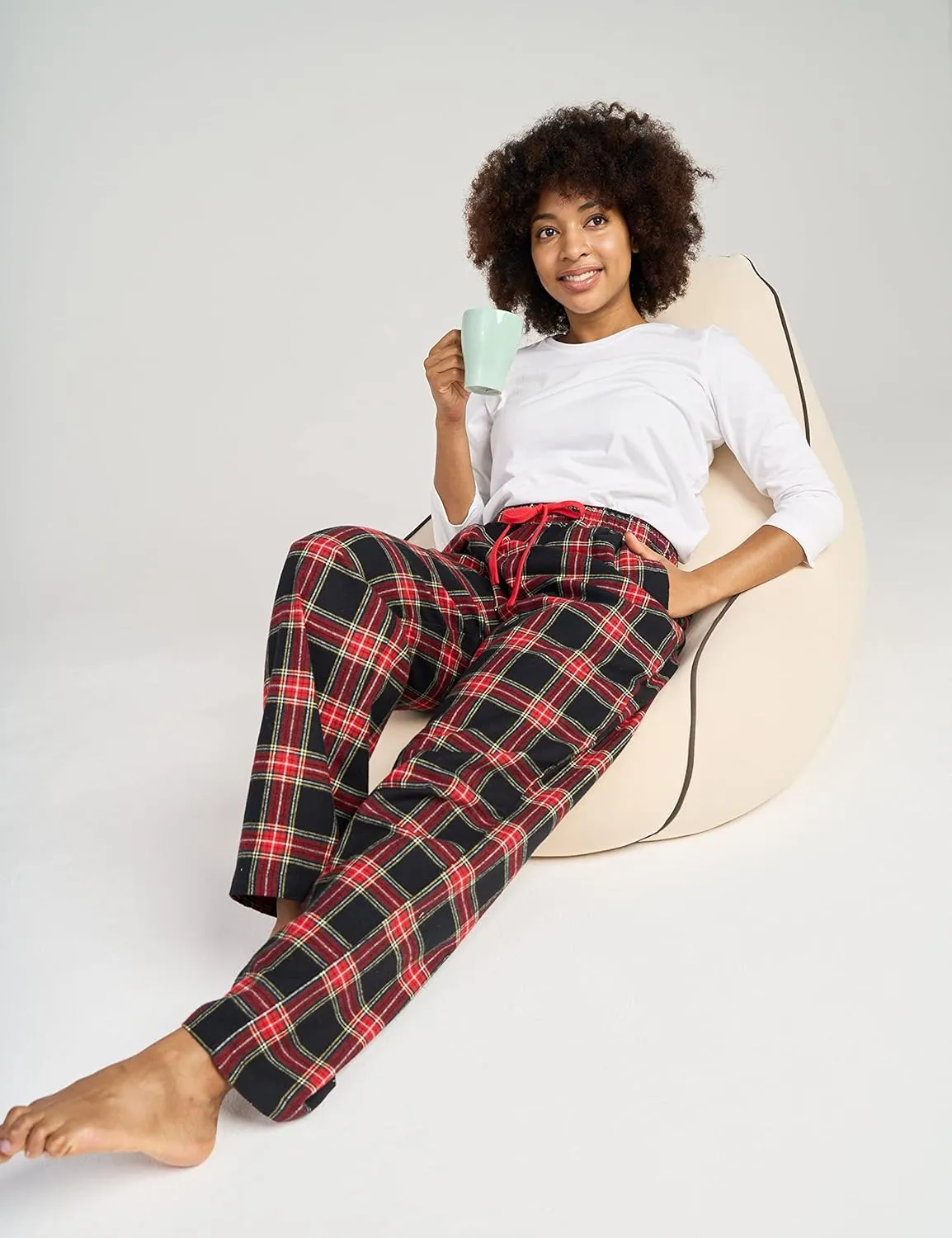 LAPASA Women's Pajama Pants, Comfy Lounge Sleep PJ Pants with Drawstring and Pockets L74 Flannel / L109 Fleece