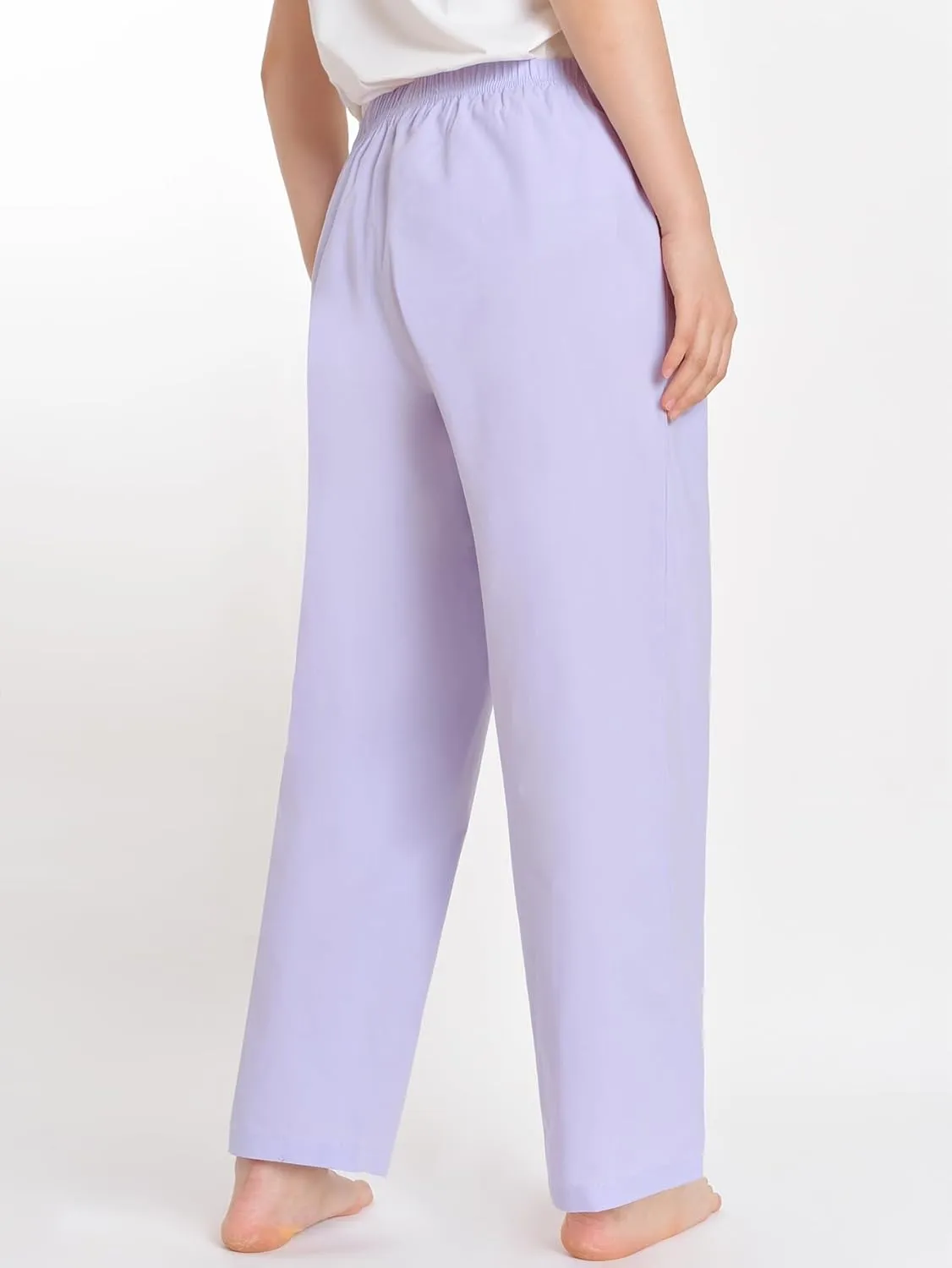 Latuza Women's Petite Pajama Pants Cotton Poplin Sleep Pants