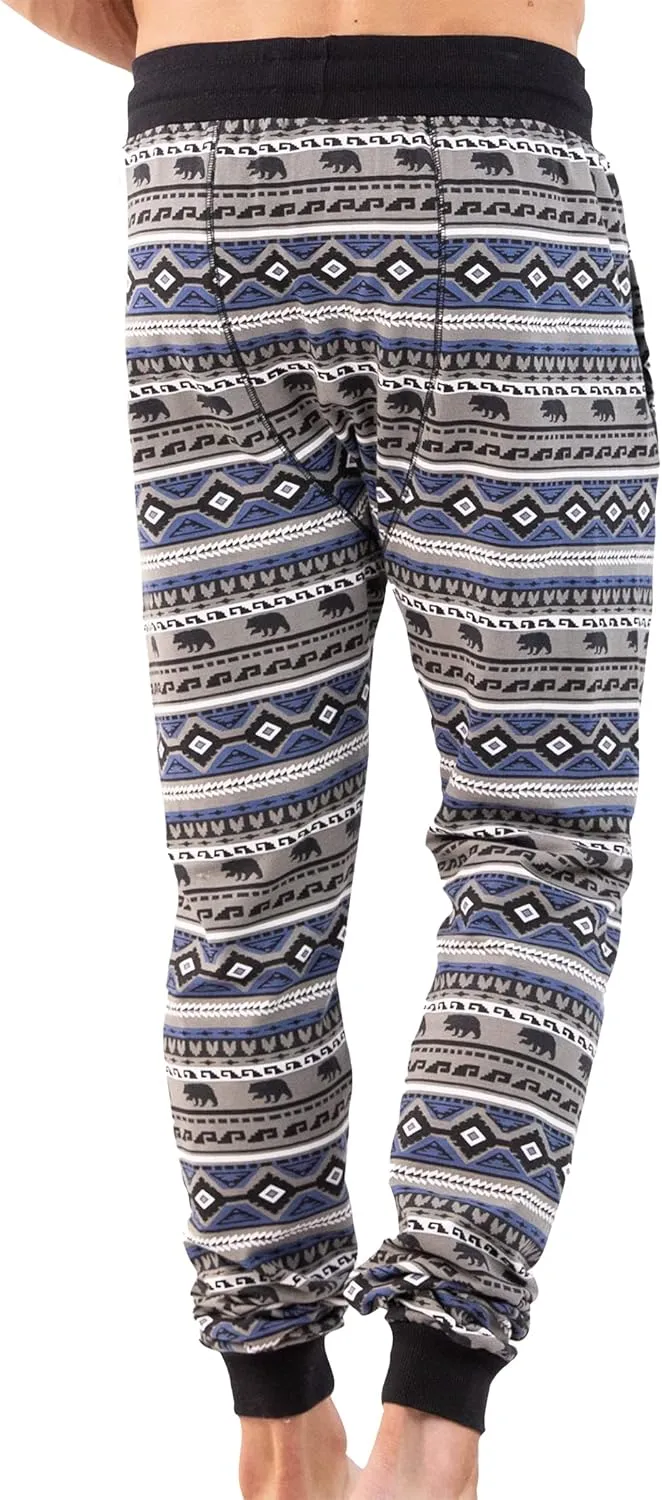 Lazy One Pajama Pants for Men, Cotton Long Johns for Men