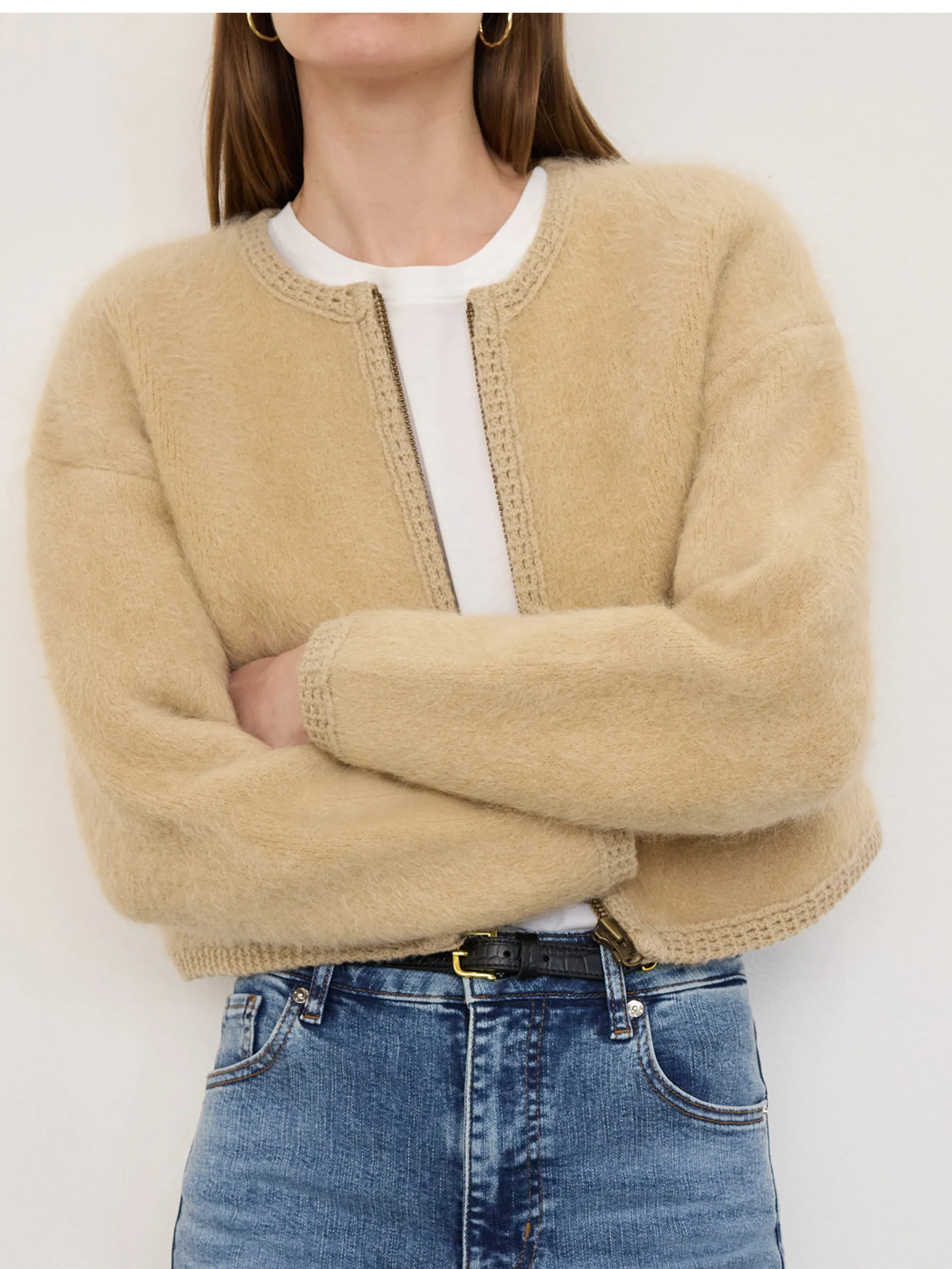 Lofty Crochet Cardi -- Wheat