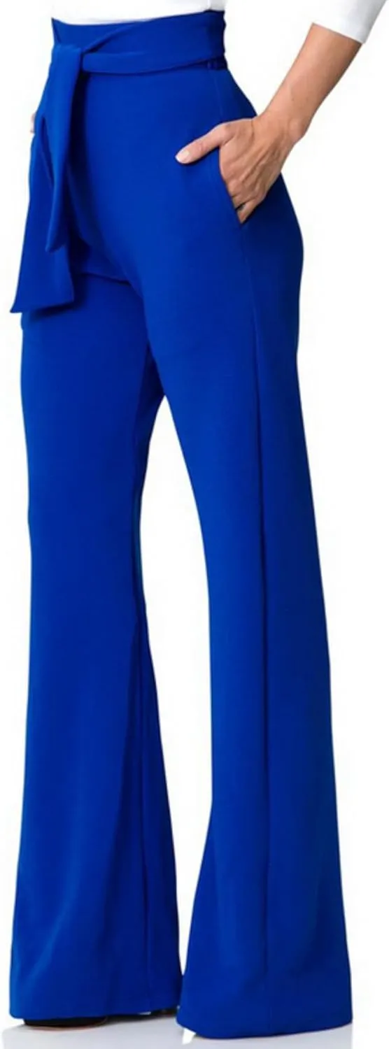 Lucuna Women's Dress Pants High Waisted Wide Leg Work Pants Slacks Office Business Casual Trousers