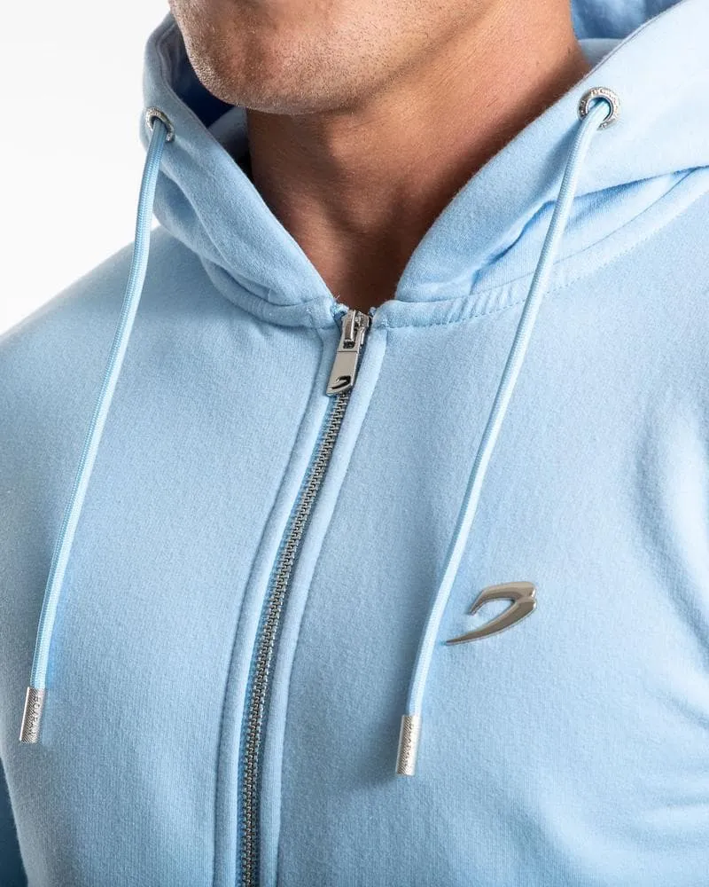 MARCIANO ZIP HOODIE - BABY BLUE