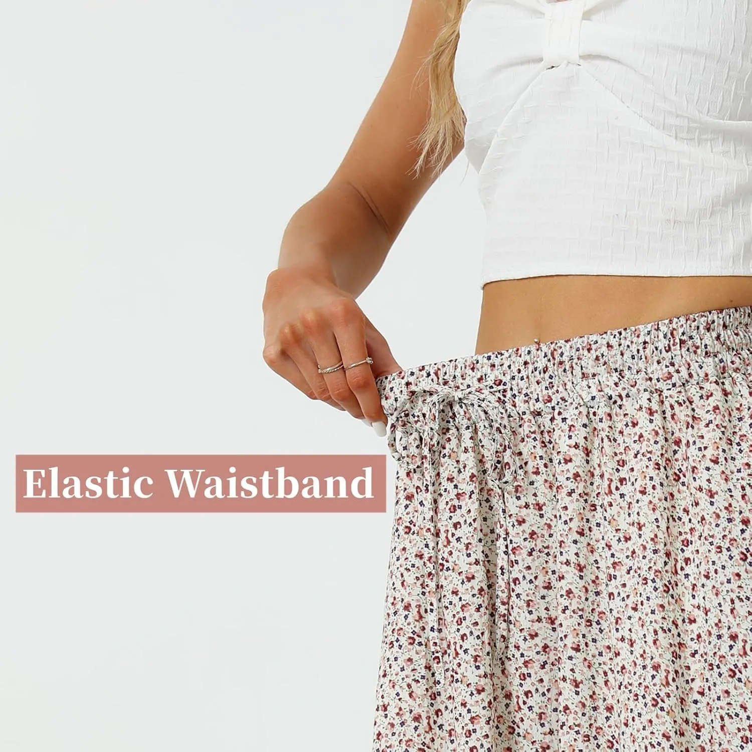 Maxi Skirts for Women with Pockets Long Midi Length Casual Skirt for Beach Party Holiday