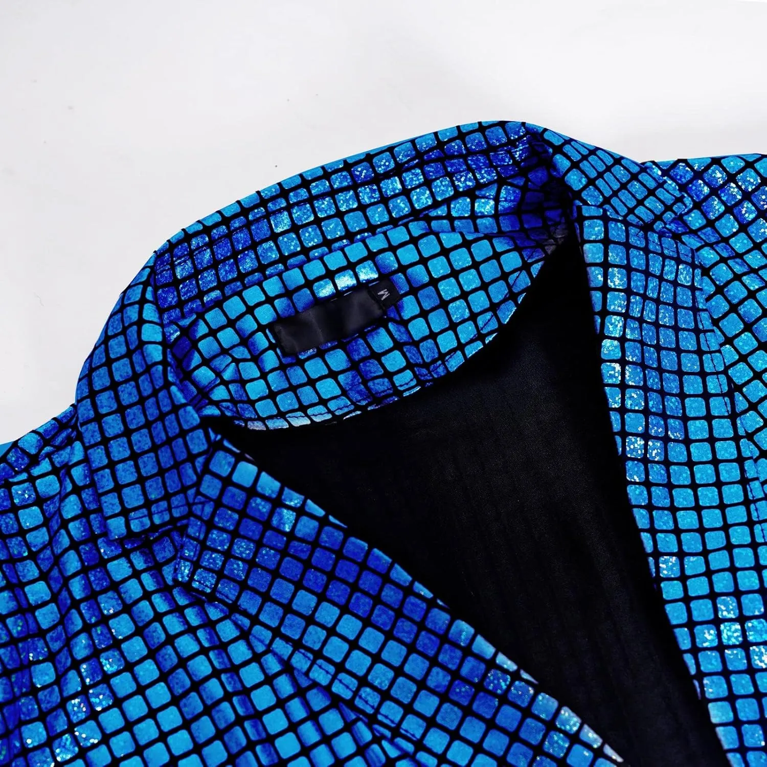 Men's 70s Disco Outfit Rainbow Suit Sequin Jacket and Pants Halloween Party Costume