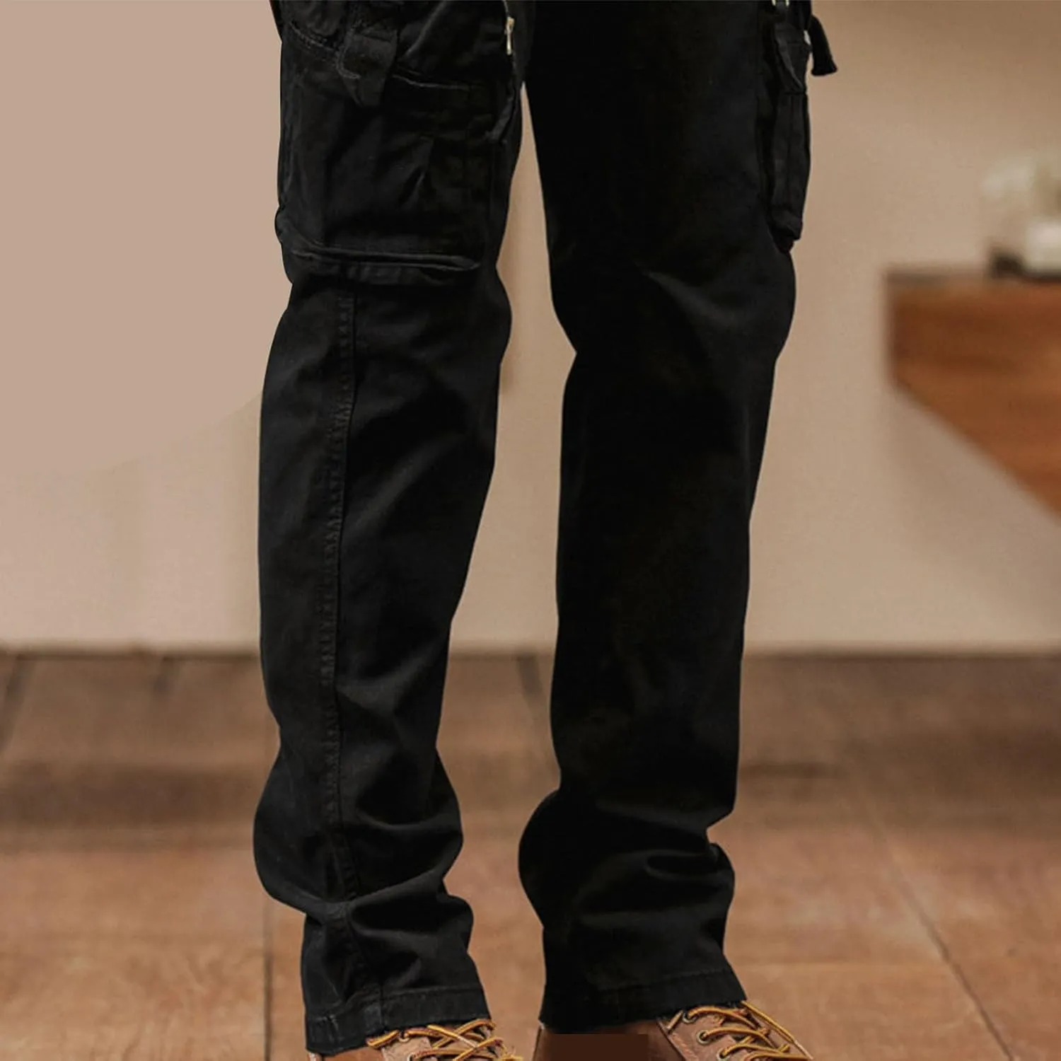 Men's Cargo Pants Outdoor Tactical Work Elastic Waist Pants for Men Slim Fit Athletic Hiking Fishing Travel Pants