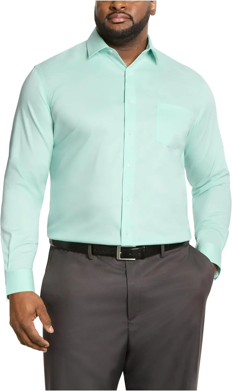 Men's Dress Shirt Ultra Wrinkle Free Flex Collar Stretch (Big and Tall)