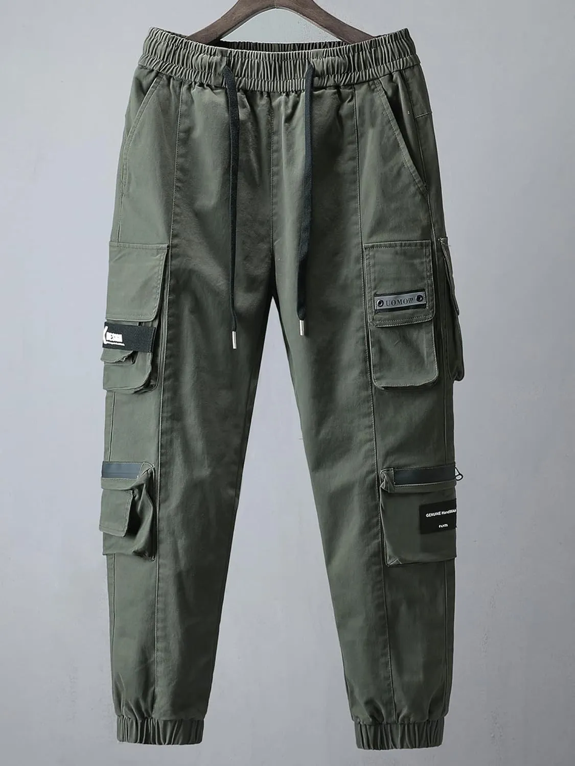 Men's Jogger Pants Techwear Hip Hop Harem Pants Streetwear Tactical Track Pants with Drawstring