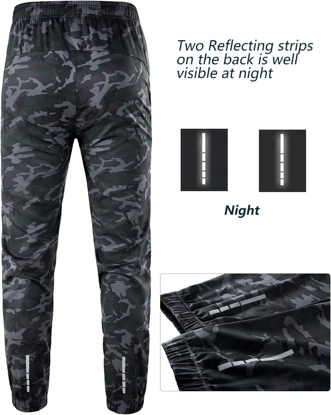 Men's Sweatpants Athletic Jogging Pants Sport Joggers Trousers for Workout,Gym,Running,Training with Zipper Pockets