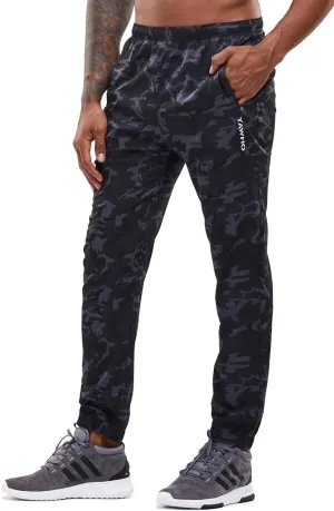 Men's Sweatpants Athletic Jogging Pants Sport Joggers Trousers for Workout,Gym,Running,Training with Zipper Pockets
