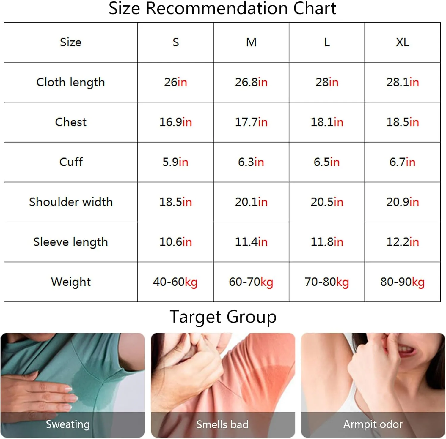 Men's Sweatproof Undershirt, V Neck Sweat Proof T-Shirt, Quick-Dry Short Sleeve with Underarm Sweat Pads